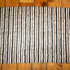 Antique Sivas Kilim Rug * Striped Black White Brown * Turkish Mohair Wool * Woven Textile * Blanket thumbnail 4