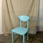 5x Vintage Grenen Keuken Stoelen, Nieuwe Gelakt, Daumiller Style thumbnail 21