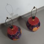 Hand - Turned Ceramic / Glazed Vase Lamp Holders 70s ( Most Likely French ) Height / Vase 40 Cm D thumbnail 6
