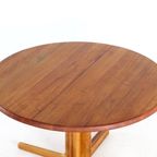 Vintage Ronde 2x Verlengbare Massief Teak Eettafel Tafel Deens thumbnail 14