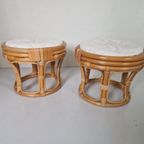 Set Vintage Manou Bamboe Krukjes. thumbnail 2