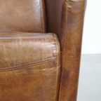 Comfortabele En Unieke Bruine Aviator Design Fauteuil Gemaakt Van Rundleer thumbnail 10