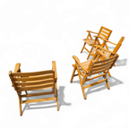 4 X Folding Chairs By Ico & Luisa Parisi For Reguitti, Italy, 1970s, thumbnail 4