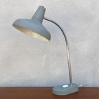 Grote Vintage Aluminor France Grijze Hamerslag Bureaulamp / Tafellamp thumbnail 4