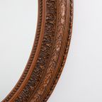 Vintage Italian Design Oval Wall Mirror / Spiegel, 1980S thumbnail 3