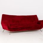 Italian Mid-Century Modern Curved Sofa / Bank / 3-Zitsbank By Gigi Radice For Minotti, 1960’S thumbnail 4