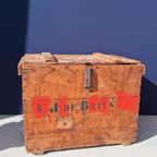 Vintage Kist, Rode Kruis Houten Leverings Kist, Kistje thumbnail 10