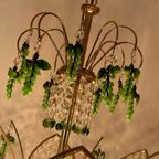 Vintage Groene Druiven Murano Kroonluchter Hanglamp thumbnail 3