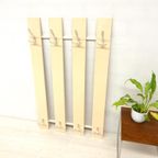 Xl Retro Vintage Kapstok Jaren 60 Hout Creme Wit thumbnail 2