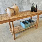 Oude Werkbank Werktafel Sidetable Badkamermeubel 55X170 Cm thumbnail 15