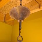 Metalen En Glazen Jaren 50 Design Hanglamp thumbnail 12