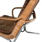 Dirk Van Sliedregt For Gebroeders Jonkers - Rattan / Wicker Lounge Chair With Cushion - thumbnail 11