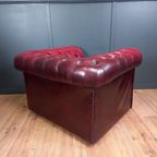 Rode Chesterfield Clubfauteuil thumbnail 5