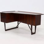 Rosewood Boomerang Desk By Peter Løvig Nielsen For Hedensted Møbelfabrik Denmark 1950S thumbnail 4