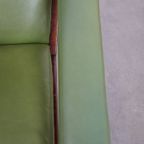 Tijdloze Groene Rundleren, Houten Vintage Jaren ’60 Design Fauteuil Model Lotus 1611 Van Rob Parry thumbnail 9