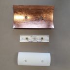 3 X Bankamp Leuchten Sconces / Wall Lights '80S White Glass / Glass With A Layer Of Copper. Wide thumbnail 8