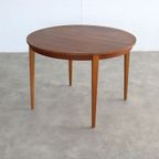 Vintage Eettafel | Ronde Tafel | Teak | Jaren 60 | Zweeds thumbnail 7