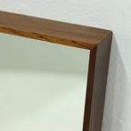 Large Scandinavian Rectangular Rosewood Mirror 1960s thumbnail 8