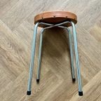 Vintage Krukje Met Cognac Kleurige Zitting Jaren 60 thumbnail 5