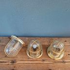 Set Van 3 Vintage Gouden Schip Stijl Plafondlampen thumbnail 5