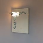 Italian Modern Wall Mirror / Spiegel Met Lamp From Linea Arte 1960s thumbnail 3