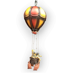 Vintage Luchtballon Met Passagiers Hang Decoratie thumbnail 3
