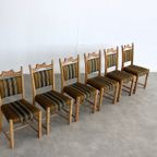 Brutalist Eetkamerstoelen | Vintage Stoelen | Jaren 60 | (4) thumbnail 7