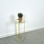 Messing Plantentafel Met Glazen Blad thumbnail 3