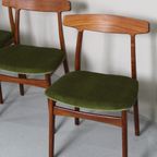 4X Vintage Deens Design Eetkamerstoelen - Henning Kjærnulf, Jaren '60 | 01274 thumbnail 12