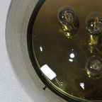 Vintage Design Plafondlamp Rookglas, Wandlamp - Jaren '70 thumbnail 4