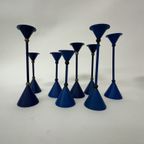 Set Of 17 Memphis Style Post Modern Candle Stick , 1980’S thumbnail 17