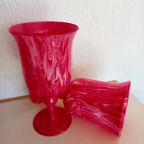 Nieuw: Barbie Roze Mondgeblazen Zomerbloemen Italy Murano Art Di Marco Kelk Vazen thumbnail 12