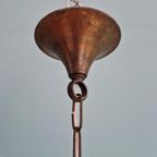 Bauhaus-hanglamp In Opaline En Blauw Gesatineerd Glas, 1920 thumbnail 10