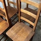 Set Van 4 Vintage Keuken Stoelen, Amish Style, Reliving thumbnail 6