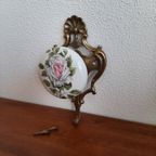 Vintage Italiaanse Haak Messing Met Porselijn thumbnail 8