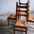 Brutalist Oak Chairs ( Set Of Four ) thumbnail 2