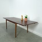 Palissander Fineer Uitschuifbare Eettafel Vintage thumbnail 13