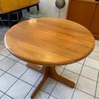 Vintage Deens Design Eettafel Ovaal/Rond, Massief Teak, Verlengbaar thumbnail 18