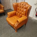 Chesterfield Lord Fauteuil – Golden Oak, Leer thumbnail 5