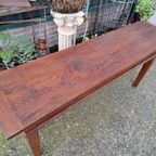 Donker Teakhouten Sidetable, Wandtafel, Console thumbnail 5