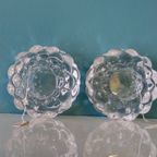 Set Vintage Orrefors Kristiallen Waxine Waxinehouders Glas Kristal Kandelaar thumbnail 11