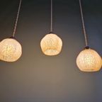 Art Deco Hanglamp In Roze Gespikkeld Glas (3 Beschikbaar) thumbnail 9