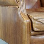 Sierlijke, Stijlvolle, Tijdloze En Comfortabele Oorfauteuil Gemaakt Van Rundleer In Engelse Stijl thumbnail 10