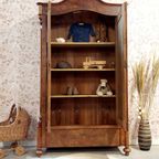 Antieke Noten Houten Art Deco Toogkast/linnenkast Julia thumbnail 4