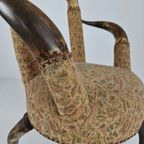 Zeldzame, Zeer Decoratieve 19E-Eeuwse Stierenhoornfauteuil (1870) thumbnail 12