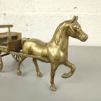 Messing Paard Met Kar thumbnail 8