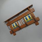 Art Nouveau Wall Coat Rack With Tiles thumbnail 18