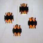 4 Scandinavische Designlampen Uit De Jaren 50 | Koperzwarte Stijl | Lamp Uit De Jaren 60 | Jo Ham thumbnail 4