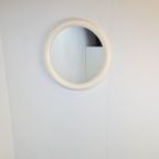 Xl Moderne Wit Ronde Spiegel Kunststof Strak Design ‘80 thumbnail 8