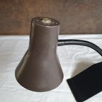 Vintage - Tafellamp - Bureaulamp - Anvia - Zwart- Bruine Kap. thumbnail 2